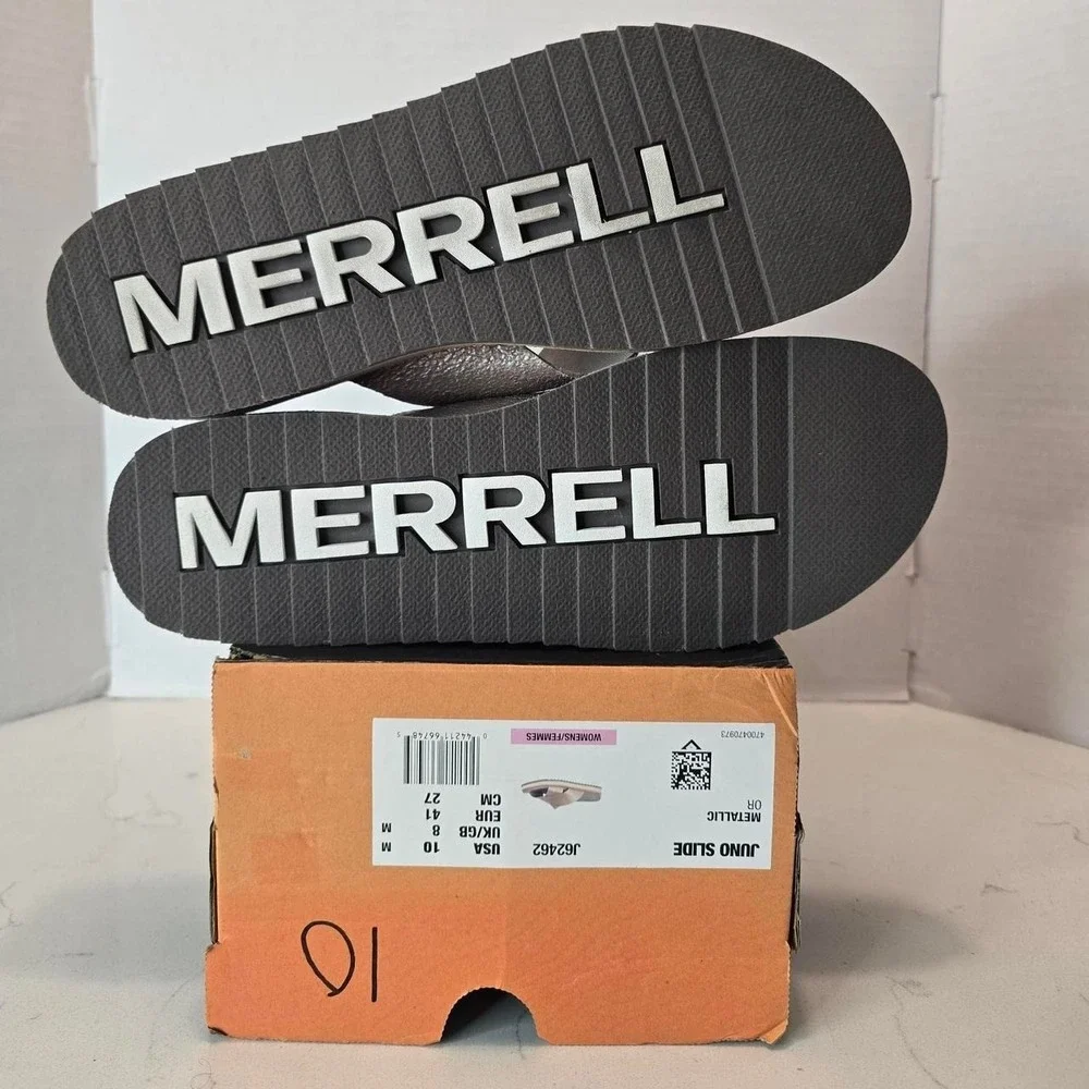 Merrell Juno Slide Sandals in Metallic Bronze Women's Size US 10